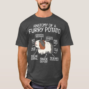 毛皮のポテトギニブタの解剖学 Tシャツ