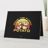 毛皮のポテト可愛いギニア豚の恋人おもしろい カード (裏面)