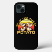 毛皮のポテト可愛いギニア豚の恋人おもしろい Case-Mate iPhoneケース (裏面)