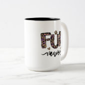 毛皮のママ、贈り物アイディアの犬のママ、贈り物アイディアの猫のママ ツートーンマグカップ (正面右)