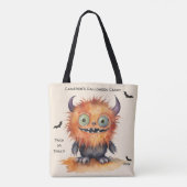 毛皮のモンスターハロウィンキャンディ トートバッグ (裏面)