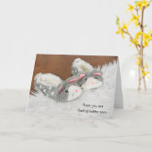 毛皮の健康なすぐにバニーのスリッパを得て下さい カード (黄色い花)