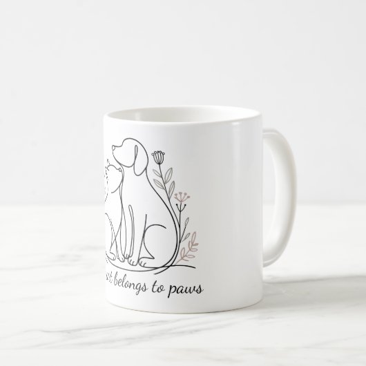 毛皮の友人との生活がより良い – カスタムペットの恋人 コーヒーマグカップ (正面右)