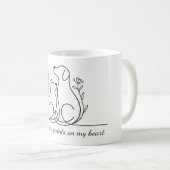 毛皮の友人との生活がより良い – カスタムペットの恋人 コーヒーマグカップ (正面右)