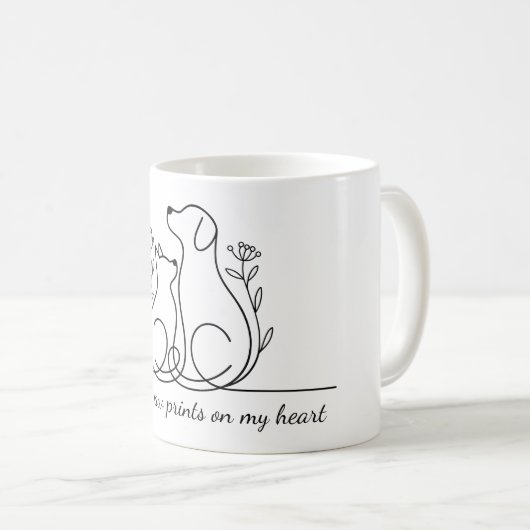 毛皮の友人との生活がより良い – カスタムペットの恋人 コーヒーマグカップ (正面右)