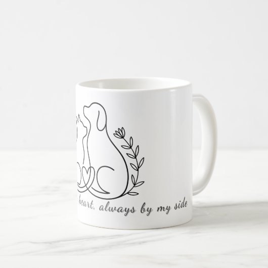 毛皮の友人との生活がより良い – カスタムペットの恋人 コーヒーマグカップ (正面右)