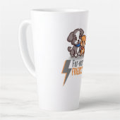 毛皮の友人 – かわいい犬と猫のベスティーズT カフェラテマグ (左アングル)