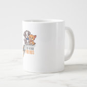 毛皮の友人 – かわいい犬と猫のベスティーズT ジャンボコーヒーマグカップ (正面右)