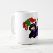 毛皮の子猫の秋 コーヒーマグカップ (正面左)