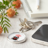 毛皮の小さなクリスマス キーホルダー (側面)