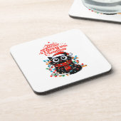 毛皮の小さなクリスマス コースター (左側)