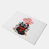 毛皮の小さなクリスマス ドアマット (アングル)