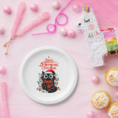 毛皮の小さなクリスマス ペーパープレート (パーティー)