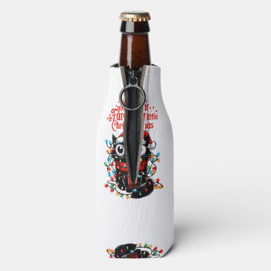 毛皮の小さなクリスマス ボトルクーラー (ボトル裏面)