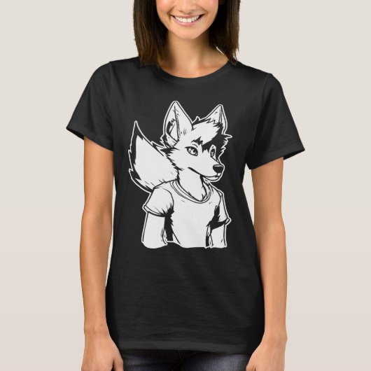毛皮の擬人化コスプレファンダム Tシャツ (正面)