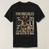 毛皮の教えミサイルの犯罪者ブルーラインK9犬U Tシャツ (デザイン正面)