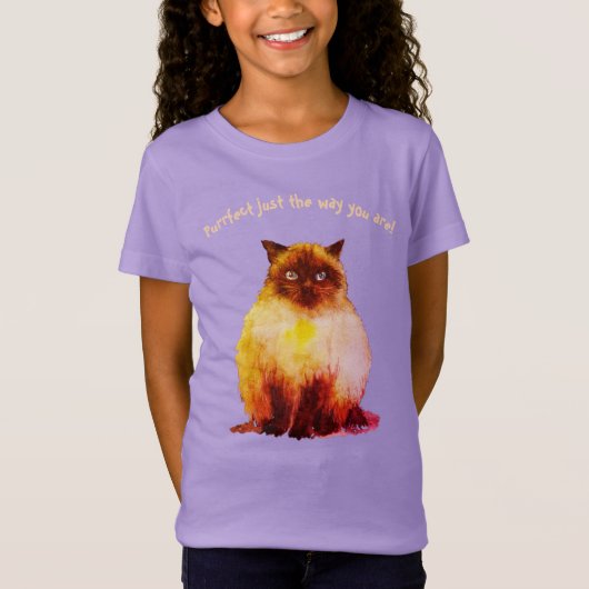 毛皮の猫Tシャツ Tシャツ (正面)