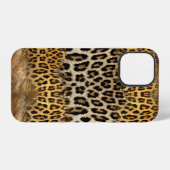 毛皮の質感: キツネとヒョウ iPhoneケース (裏面横)