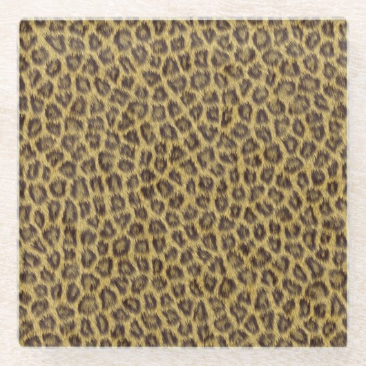 毛皮の質 ガラスコースター (正面)