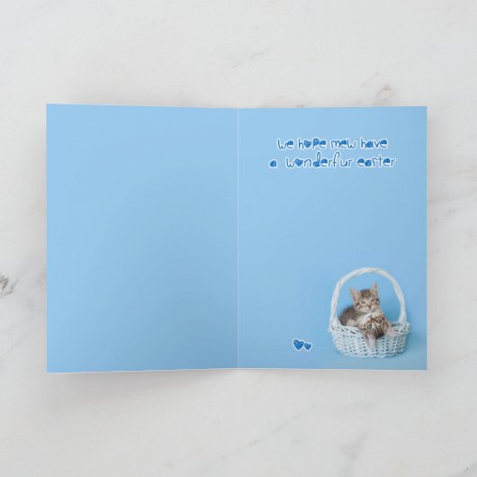 毛皮は対のイースター子ネコの戦い為2ののぞきます シーズンカード (内部)