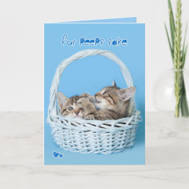 毛皮は対のイースター子ネコの戦い為2ののぞきます シーズンカード