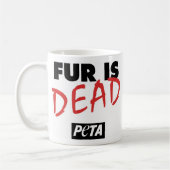 毛皮は死んだマグです コーヒーマグカップ (左)
