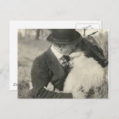 毛皮キスをするの葉書 ポストカード (正面/裏面)