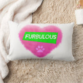 毛皮ピンクの毛皮ハート枕 ランバークッション (ブランケット)