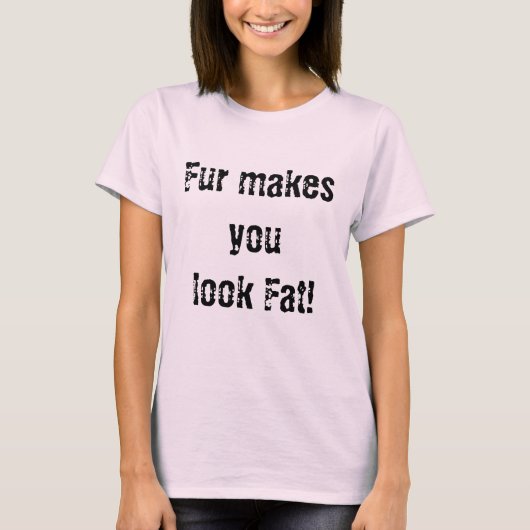 毛皮反対 動物の権利 毛皮に反対 Tシャツ (正面)