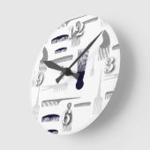 毛私達はファッションPl行きます ラウンド壁時計 (傾斜)