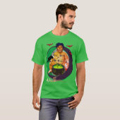 毛立ちグリーン Tシャツ (正面フル)