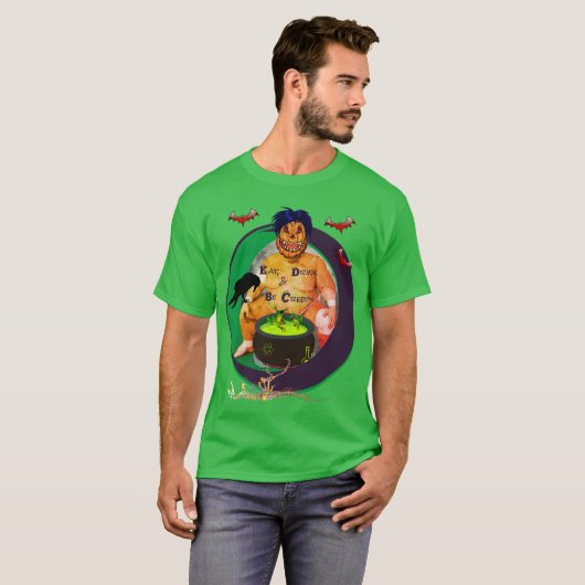 毛立ちグリーン Tシャツ (正面フル)