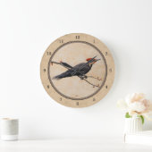 毛立てウッドペッカータン ラージ壁時計 (ホーム)