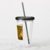 毛筆絵を描付きの子猫 アクリルタンブラー (左)