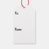 毛筆絵を描付きの子猫 ギフトタグ (裏面)