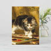 毛筆絵を描付きの子猫 セーブザデート (スタンド正面)