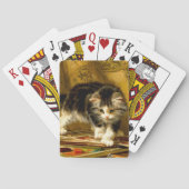 毛筆絵を描付きの子猫 トランプ (裏面)