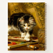毛筆絵を描付きの子猫 ノートブック (裏面)