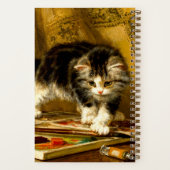毛筆絵を描付きの子猫 ノートブック (裏面)