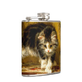 毛筆絵を描付きの子猫 フラスク (右)