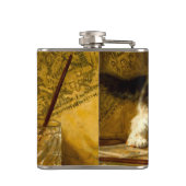 毛筆絵を描付きの子猫 フラスク (裏面)