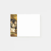 毛筆絵を描付きの子猫 ポストイット (正面)