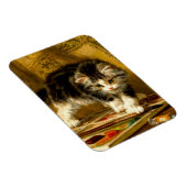 毛筆絵を描付きの子猫 マグネット (右側)