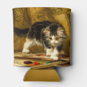 毛筆絵を描付きの子猫 缶クーラー (裏面)