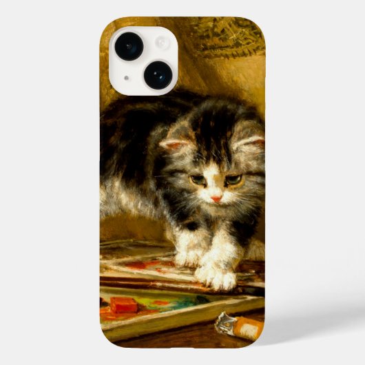 毛筆絵を描付きの子猫 Case-Mate iPhoneケース (裏面)