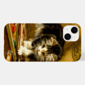 毛筆絵を描付きの子猫 Case-Mate iPhoneケース (裏面 (横))