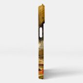 毛筆絵を描付きの子猫 iPhoneケース (右側面)