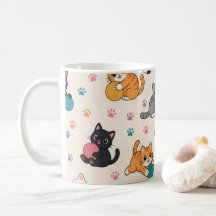 毛糸と遊ぶキャラクターの子猫たち
