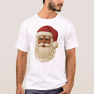 毛糸のサンタ Tシャツ