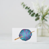 毛糸のボールとクロチェットのフック,クロシェターのために 名刺 (スタンド正面)